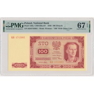 100 gold 1948 - KR - PMG 67 EPQ