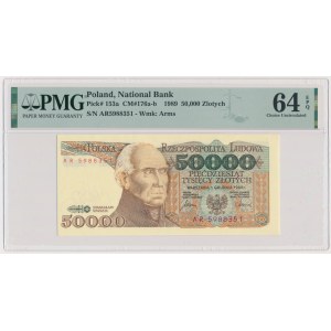 50.000 złotych 1989 - AR - PMG 64 EPQ