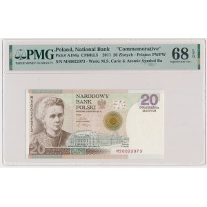 20 złotych 2011 - Maria Skłodowska Curie - PMG 68 EPQ