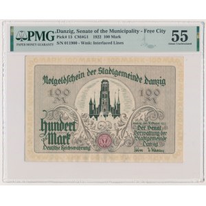 Danzig, 100 Mark 1922 - PMG 55