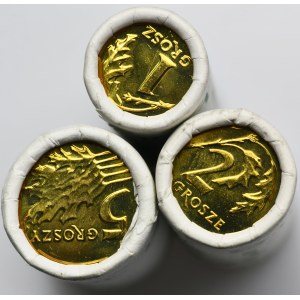 Sada, bankové valce (x3), 1, 2 a 5 centov (150 kusov).