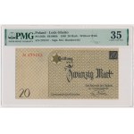 20 Mark 1940 - no. 3 without watermark - PMG 35