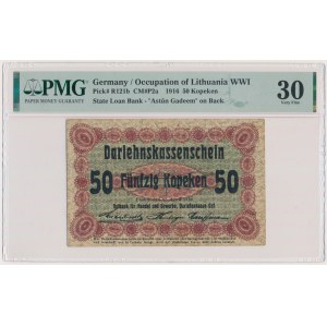 Poznaň, 50 kopějek 1916 - dlouhá doložka (P2a) - PMG 30