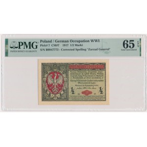 1/2 marki 1916 - Generał - PMG 65 EPQ