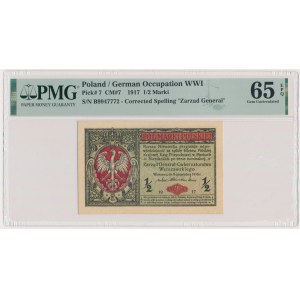 1/2 známky 1916 - Všeobecné - PMG 65 EPQ