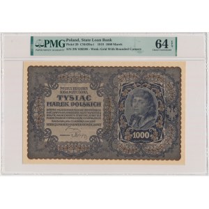 1.000 Mark 1919 - III Serie W - PMG 64 EPQ