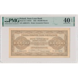 100.000 marek 1923 - A - PMG 40 EPQ