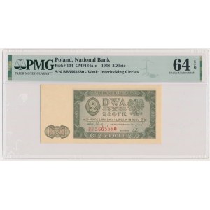 2 Gold 1948 - BB - PMG 64 EPQ - seltenere Serie