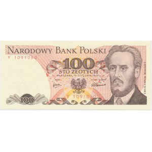 100 złotych 1975 - Y - rzadsza seria