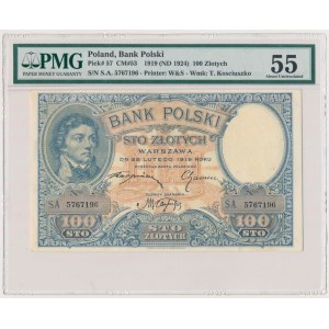 100 zlotých 1919 - S.A - PMG 55