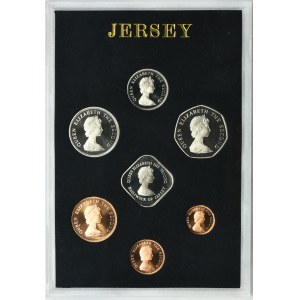 Sada, Jersey, 1981 vintage mirror coin set (7 kusov).