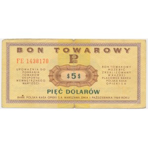 Pewex, 5 USD 1969 - FE -