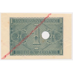 1 Zloty 1941 - destrukt ohne Zähler und Serie - gelöscht