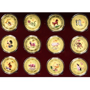 Set, Medals of 12 Chinese zodiac signs (12 pcs.)