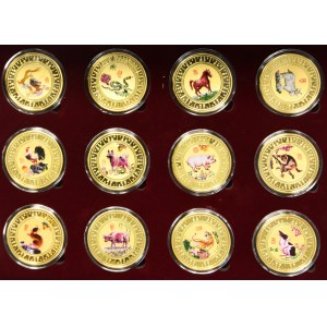 Sada, Medaile 12 čínských znamení zvěrokruhu (12 ks)
