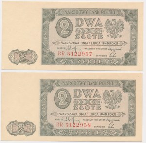 2 złote 1948 - BR - numery kolejne