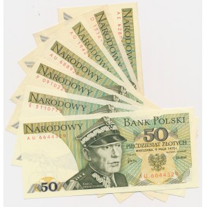 50 złotych 1975 (7 szt.)