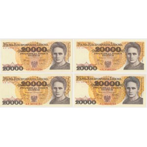 20 000 zl 1989 (4 ks)