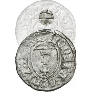 Kazimierz IV Jagiellończyk, Szeląg Gdańsk bez daty - RZADKI, orzeł bez korony