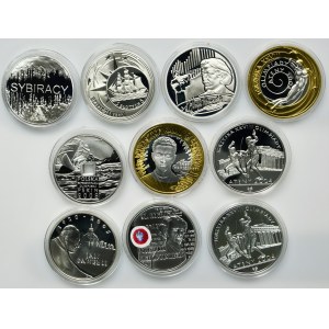 Zestaw, 10 złotych 2001-2008 (10 szt.)