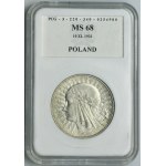 Głowa Kobiety, 10 złotych Londyn 1932