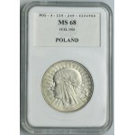 Głowa Kobiety, 10 złotych Londyn 1932