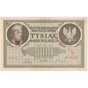 1.000 marek 1919 - III Ser. C - Bez Wartości -