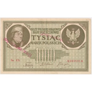 1 000 marek 1919 - Ser.ZS - Bez hodnoty -