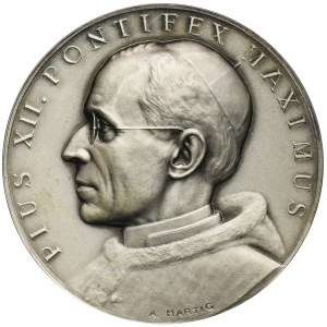 Papal States, Vatican, Pius XII, Medal 1956 - Opus Iustitiae Pax