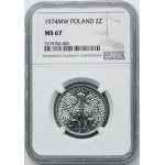 2 złote 1974 Jagody - NGC MS67