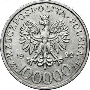 100,000 PLN 1990 Solidarity - TYPE B