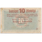 Danzig, 10 Pfennige 1923 - October - watermark KOGA -