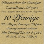 Danzig, 10 fenig 1923 - október - znw. KOGA -