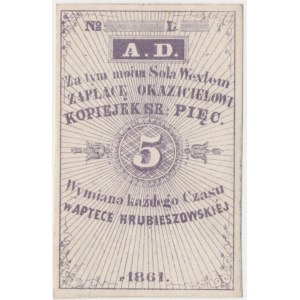 Lekáreň Hrubieszów, 5 strieborných kopijí 1861 - prázdna