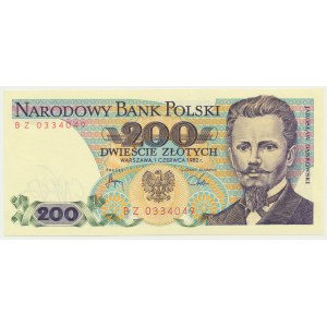 200 złotych 1982 - BZ -