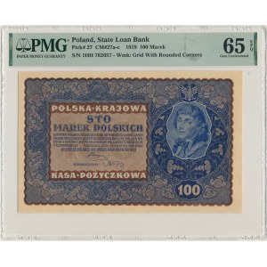 100 marks 1919 - IH Series H - PMG 65 EPQ