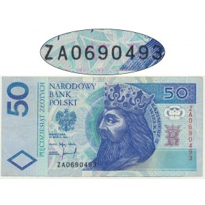 50 złotych 1994 - ZA - seria zastępcza TDLR - RZADKA