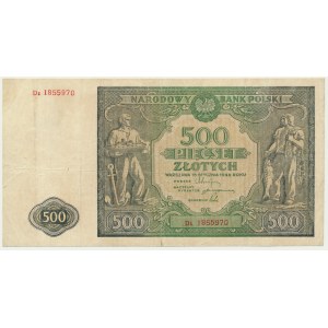 500 złotych 1946 - Dz - rzadka seria zastępcza