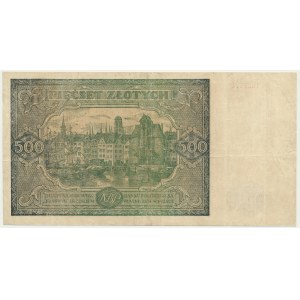 500 zlotých 1946 - Dz - vzácná náhradní série