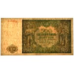 500 zloty 1946 - Dz - rare replacement series