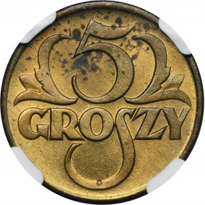 5 pennies 1923 Brass - NGC MS62