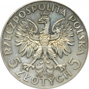 Głowa Kobiety, 5 złotych Warszawa 1933