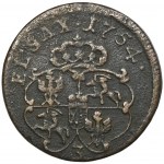 August III Saxon, Gubin penny 1754 - NEZNÁMÝ, číslo 3