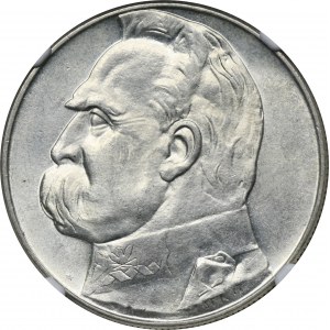 Piłsudski, 10 Zloty 1937 - NGC UNC DETAILS