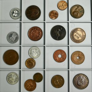 Sada, britské a nizozemské mince 20. století (19 kusů).