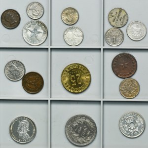 Sada, africké, juho- a stredoamerické a ázijské mince (16 ks)