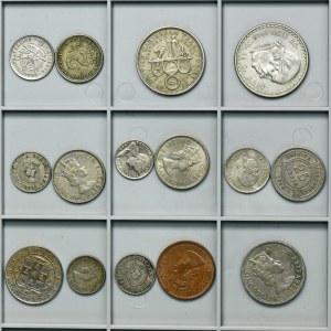 Set, Central American and Asian coins (15 pcs.)