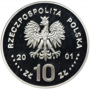 10 złotych 2001 Jan III Sobieski - popiersie - GCN PR70