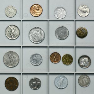 Satz, Italien, Königreich und Republik, Viktor Emanuel III, Gemischte Münzen (17 Stück).