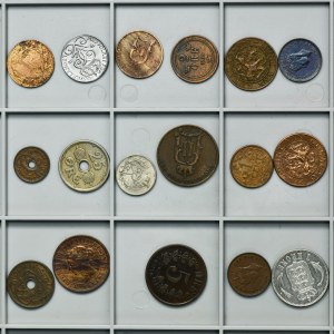 Súbor, Dánsko, Curaçao, Kanada a Newfoundland, Zmiešané mince (17 kusov).